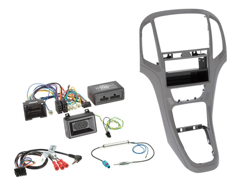 2-DIN with pocket radio adapter kit Opel Astra 2009-2016 Kleur: Titanium Grijs